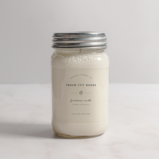 16oz Fresh Cut Herbs - Soy Wax Mason Jar Candle