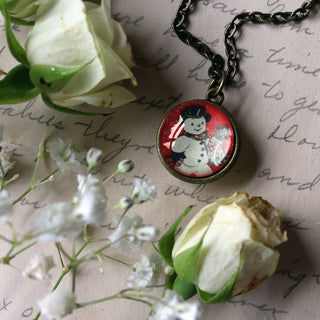 Snowman Reversible Pendant Necklace - JSQ Mercantile
