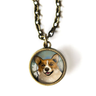 Corgi Dog Reversible Pendant Necklace - JSQ Mercantile