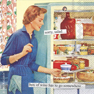 Paper Cocktail Napkins Pack of 20 Anne Taintor Box of Wine - JSQ Mercantile