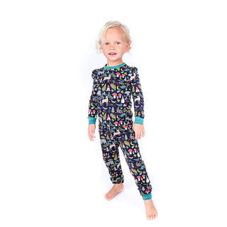 Night Forest Bamboo Long Sleeve Kids Pajama Pants Set | Emerson & Friends - JSQ Mercantile