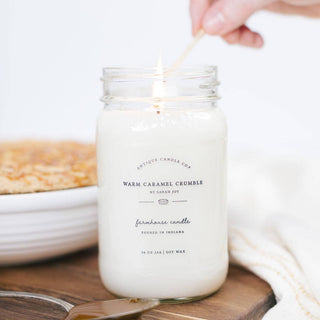 Warm Caramel Crumble – Soy Wax Mason Jar Candle (2 oz)