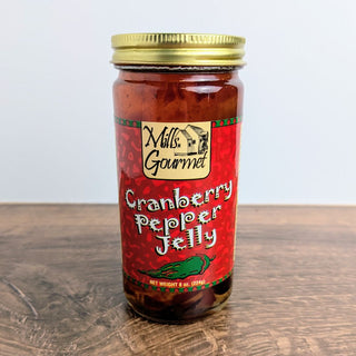 8 oz Cranberry Pepper Jelly | Mills Gourmet - JSQ Mercantile