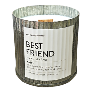 Best Friend Rustic Vintage Farmhouse Wood Wick Candle: 10oz - JSQ Mercantile