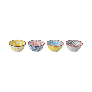 Hand-Stamped Stoneware Pinch Pot, 4 Assorted Styles