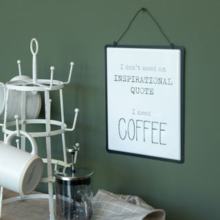 I Need Coffee Metal Sign – Rustic Kitchen & Coffee Bar Décor