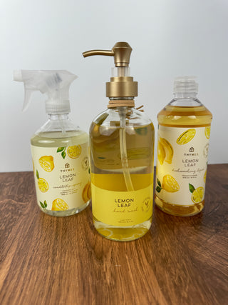 Thymes Lemon Leaf 16.5 fl oz Biodegradable Countertop Spray - JSQ Mercantile