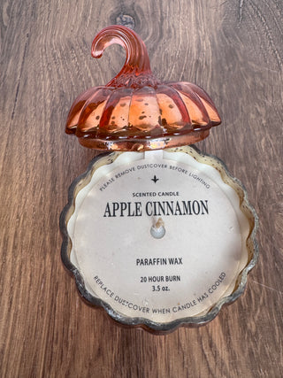 Assorted Mercury Glass Pumpkin Poured Candles