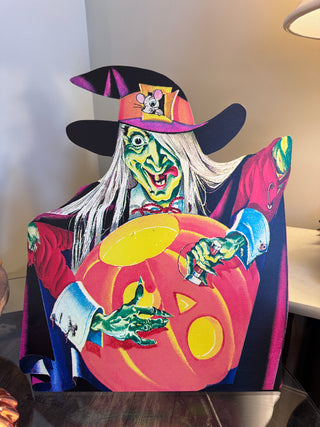 Vintage Wicked Witch Dummy Board – Halloween Freestanding Décor