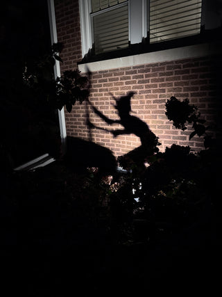 Enchanting Metal Witch Stirring Her Cauldron Silhouette - Stake