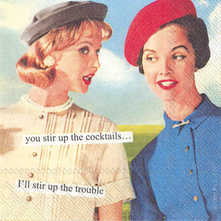 Paper Cocktail Napkins Pack of 20 Anne Taintor Stir Up - JSQ Mercantile