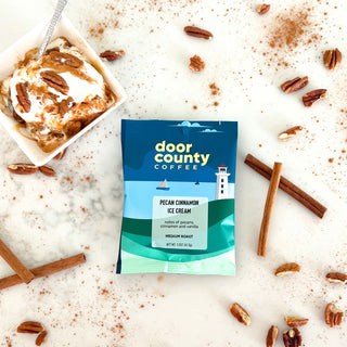 Pecan Cinnamon Ice Cream Door County Coffee 1.5 oz Full Pot Bag