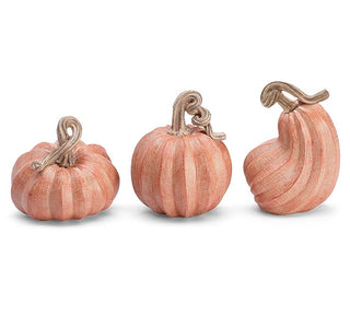 Burnt Orange Sculpted Pumpkins – Resin, Hand-Painted (various styles)