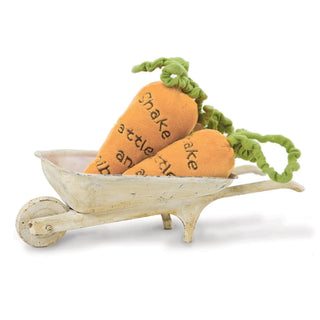 6" Velour Carrot Rattle for Baby - JSQ Mercantile