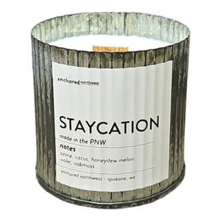 Staycation Rustic Vintage Farmhouse Wood Wick Candle: 10oz - JSQ Mercantile