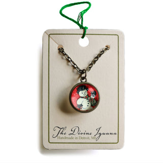 Snowman Reversible Pendant Necklace - JSQ Mercantile