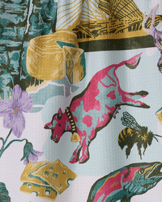 Greetings From Wisconsin Tea Towel - 18" x 30"