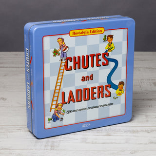1956 Edition Company Chutes and Ladders Game in Nostalgia Tin - JSQ Mercantile