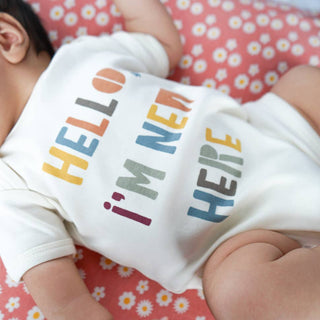 Hello, I'm New Here Cotton Onesie - Great Gift! 3-6 M
