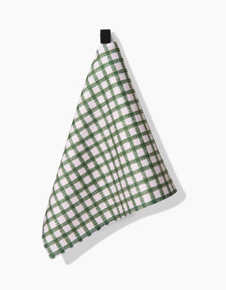 Fireside Plaid Green Bar Towel - 12" x 24"
