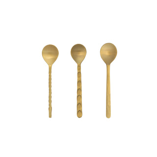 Brass Spoon with Sculpted Handle, 3 Styles