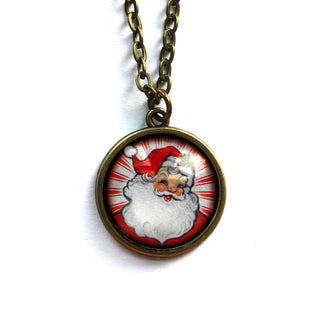 Retro Santa Pendant Necklace - JSQ Mercantile