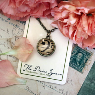 Bass Clef Simple Reversible Pendant Necklace - JSQ Mercantile