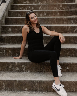 High waist buttery soft leggings with tummy control waistband and four-way stretch, one size fit, JSQ Mercantile – a women’s boutique and gift shop in La Grange, IL