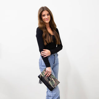 Fold Over Camo Clutch