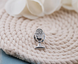 Boy's First Communion Tie and Chalice Pin Set