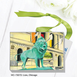 Lion, Chicago, Mini Canvas Ornament