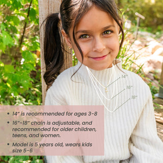 Children's 14K Gold-Plated Cross Necklace Baptism, Communion