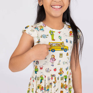 Close up of Arthur™ Back to School Short Sleeve Twirl Dress 2-3 T