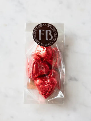1.5 oz. Bag of Milk Chocolate Hearts Wrapped in Red Foil