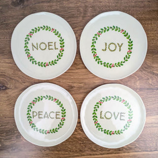Noel Whimsical Botanical Appetizer Plate, Melamine 7" - JSQ Mercantile