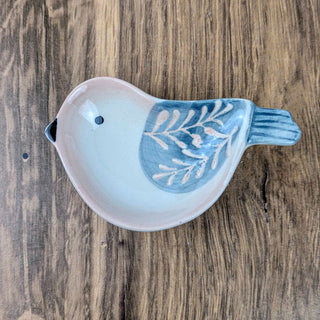 Hand-Painted Stoneware Bird Dish – A Whimsical Touch for Every Space (4 Styles, Assorted)