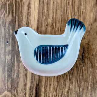 Hand-Painted Stoneware Bird Dish – A Whimsical Touch for Every Space (4 Styles, Assorted)
