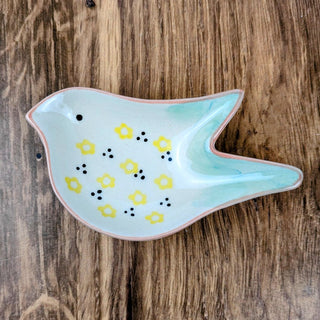 Hand-Painted Stoneware Bird Dish – A Whimsical Touch for Every Space (4 Styles, Assorted)
