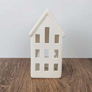 House Shaped Candle Holder with Free Battery Operated Tea Light