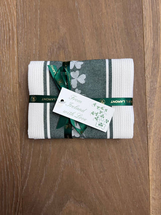 Pair of 100% Cotton Shamrock Waffle Tea Towels - JSQ Mercantile