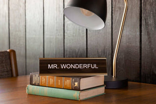 Mr. Wonderful Nameplate: Walnut