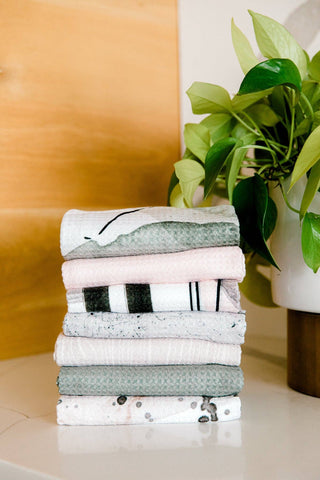 Hunter Green Tea Towel |  Geometry - JSQ Mercantile
