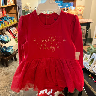 Santa Baby Onesie with Tulle Skirt_JSQ Mercantile_La Grange, IL