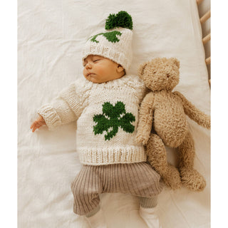 St Patrick’s Day Lucky Shamrock Sweater on Baby