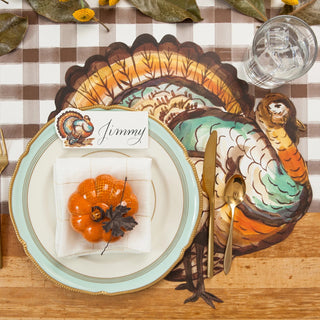 Die Cut Thanksgiving Turkey Placemat - 12 Pack
