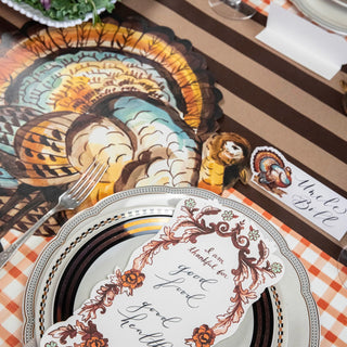 Die Cut Thanksgiving Turkey Placemat - 12 Pack - JSQ Mercantile
