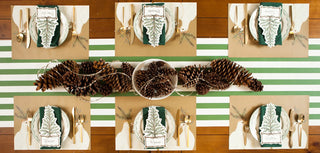 Dark Green Classic Stripe Runner - 20" x 25' - JSQ Mercantile