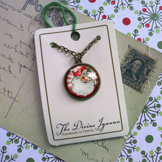 Retro Santa Pendant Necklace - JSQ Mercantile
