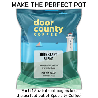 Breakfast Blend Coffee Medium Roast Ground, 1.5oz, 6 pack - JSQ Mercantile