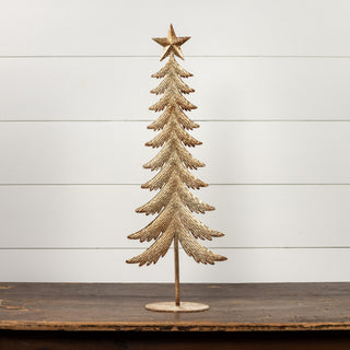 26.5" Gold Metal Tree with Star Topper